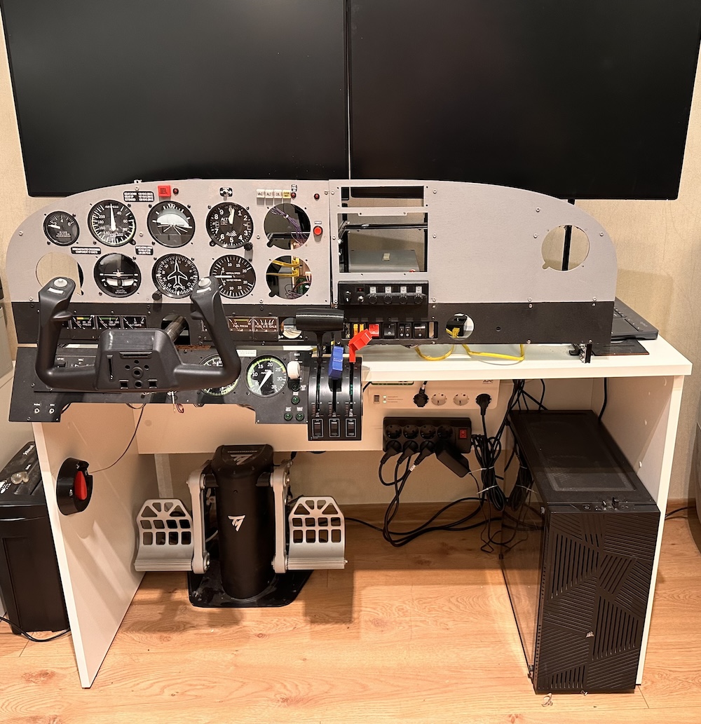 In-progress build of PA-28R cockpit as on May 2024