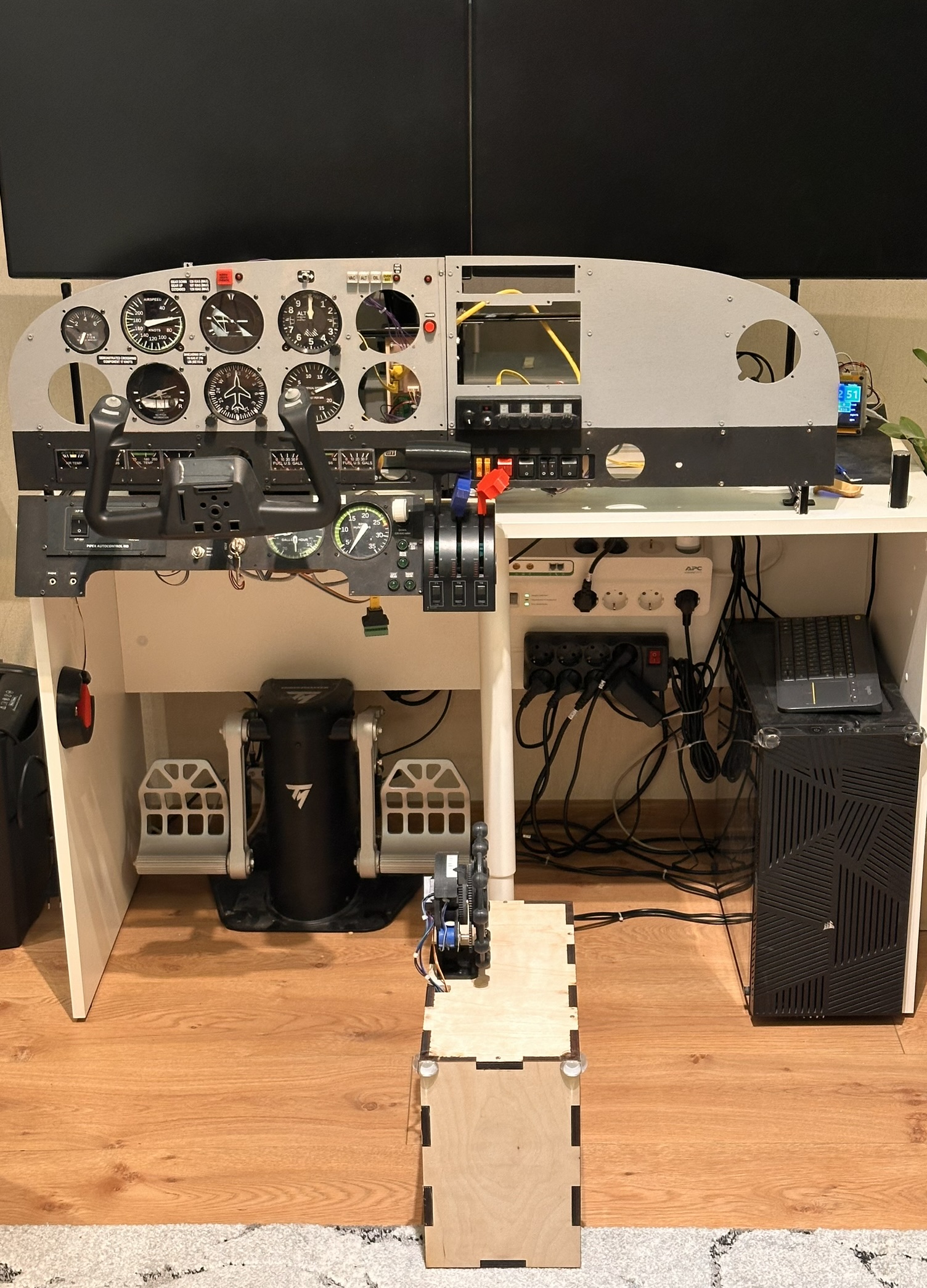 In-progress build of PA-28R cockpit as on August 2024